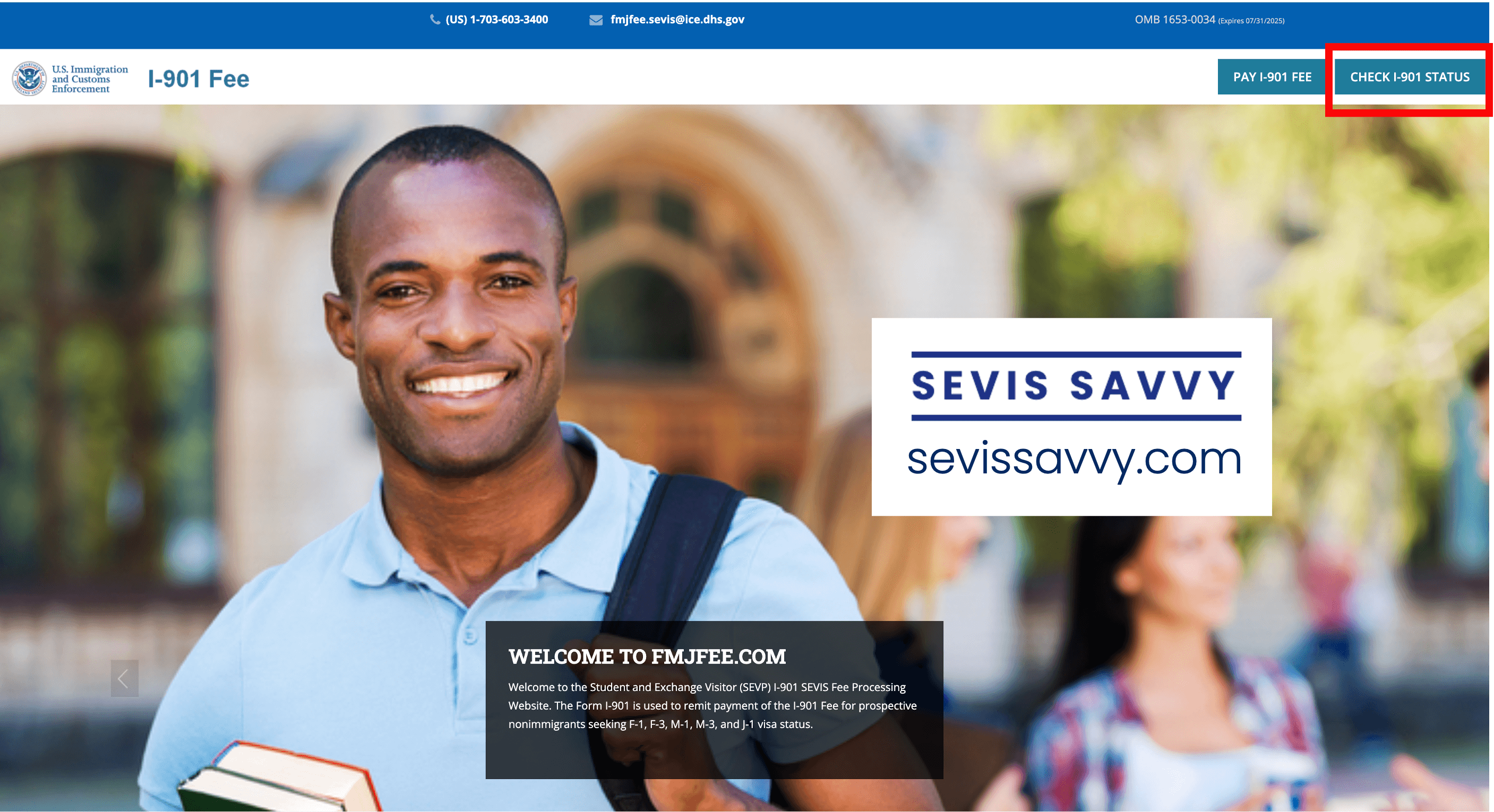 How To Change The SEVIS Fee Payment Method SEVIS SAVVY   1. Go To FMJFEE.com  